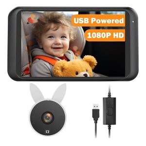 Babyvue USB Car Camera for Baby : 4.5" Baby Car Camera with 1080P Crystal Clear